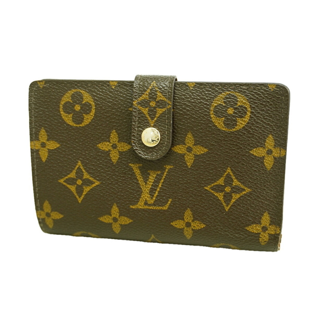 Louis Vuitton Monogram Portefeuille Viennois Wallet M61674 Brown Women's P351...